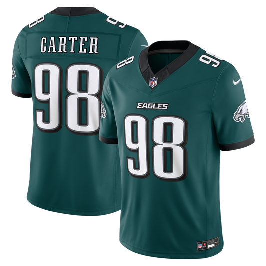 Men's Philadelphia Eagles Jalen Carter Midnight Green Team Stitched Limited NFL Football Jersey - view 1