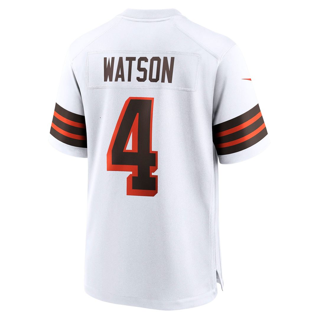 Men's Cleveland Browns Deshaun Watson Brown Alternate Game NFL Football Jersey - view 15