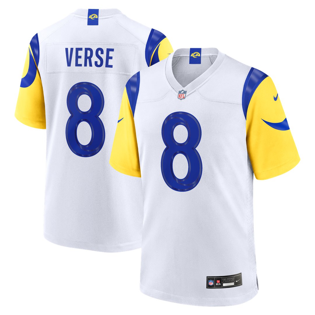 Men's Los Angeles Rams Jared Verse White White Game NFL Football Jersey - view 1