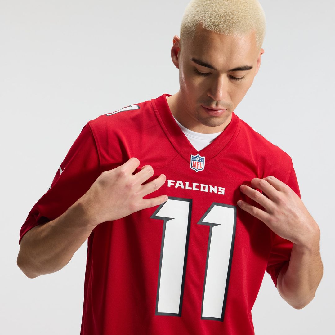 Men's Atlanta Falcons Jalon Walker Red Game NFL Football Jersey - view 11