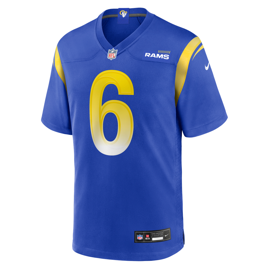 Men's Los Angeles Rams Nick Hampton Royal Team Game NFL Football Jersey - view 2