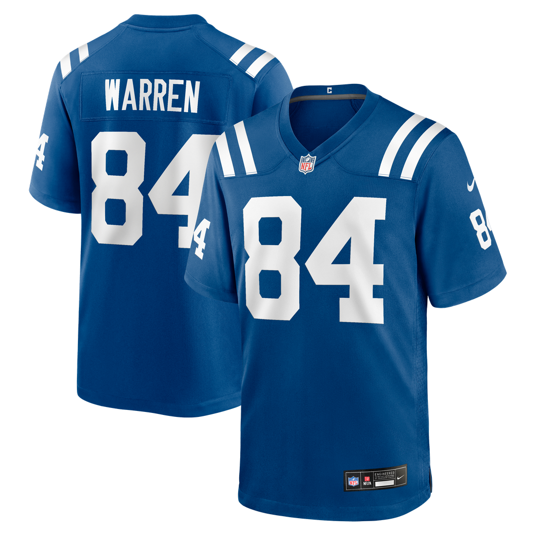 Men's Indianapolis Colts Tyler Warren Royal Team Game NFL Football Jersey - view 1