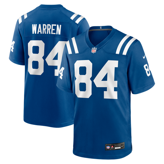 Men's Indianapolis Colts Tyler Warren Royal Team Game NFL Football Jersey - view 1