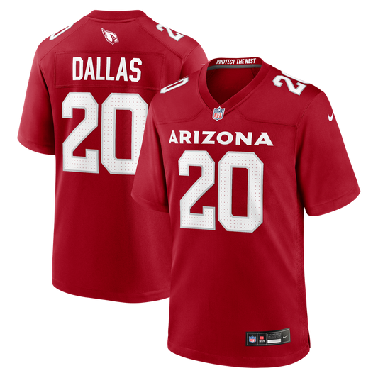 Men's Arizona Cardinals DeeJay Dallas Cardinal Team Game NFL Football Jersey - view 1