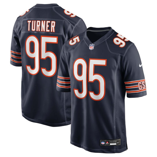 Men's Chicago Bears Shemar Turner Navy Team Game NFL Football Jersey - view 1