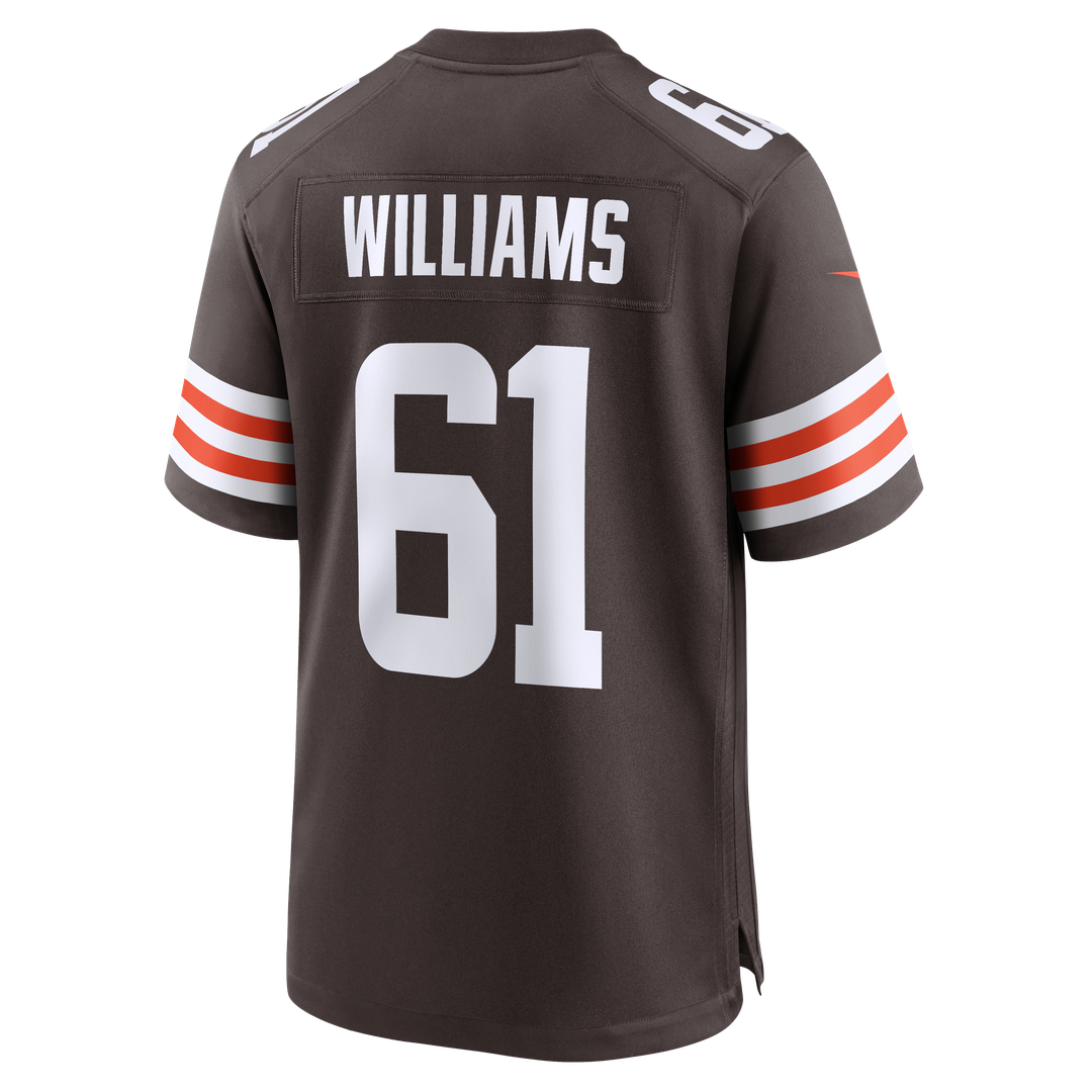 Men's Cleveland Browns Chris Williams Brown Team Game NFL Football Jersey - view 5