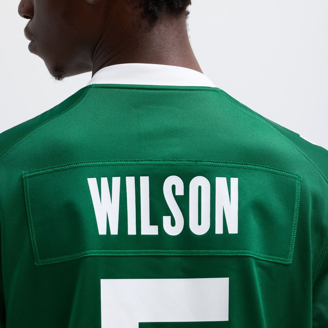 Men's New York Jets Garrett Wilson Legacy Green Game NFL Football Jersey - view 18
