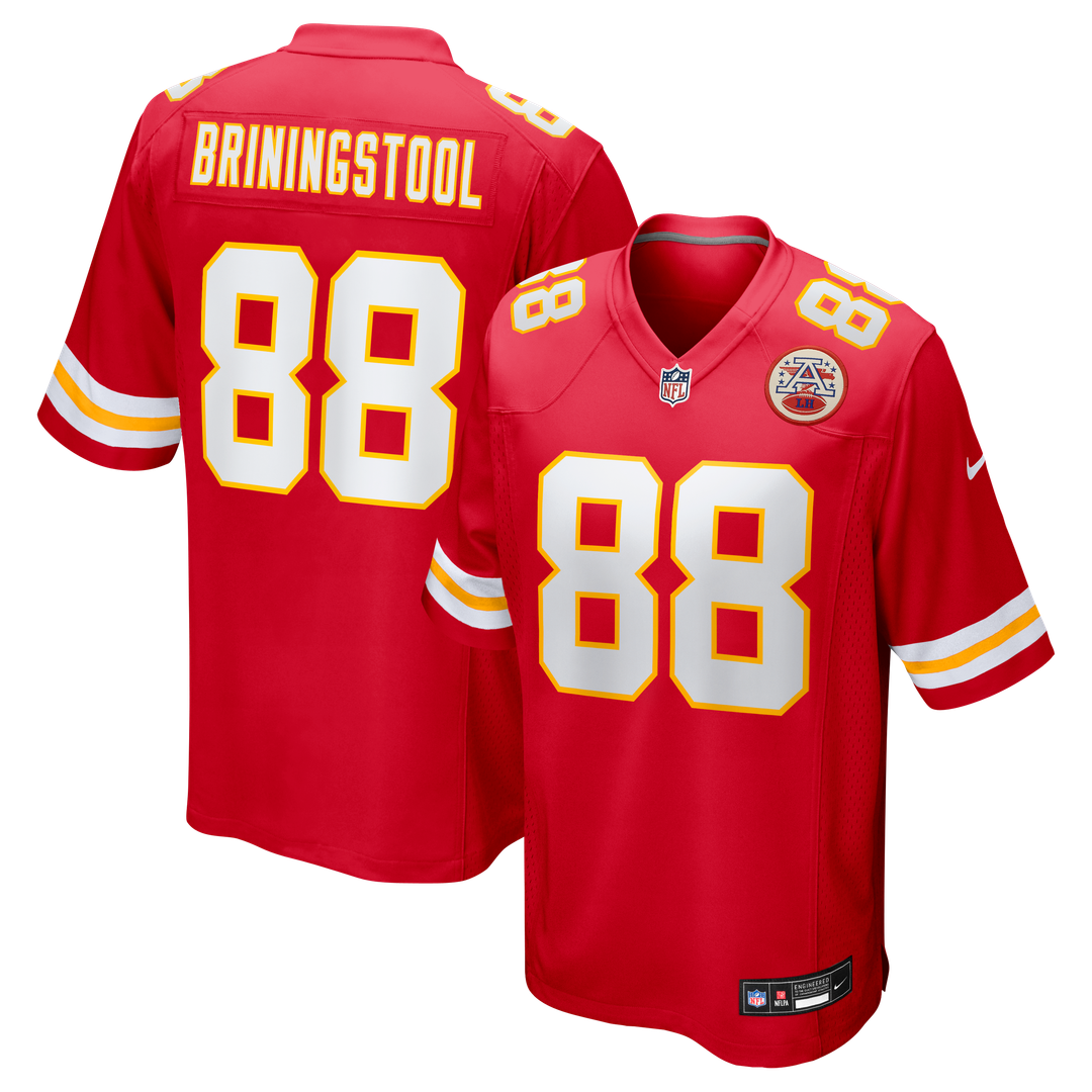 Men's Kansas City Chiefs Jake Briningstool Red Team Game NFL Football Jersey - view 1