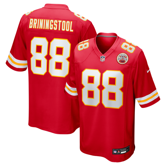 Men's Kansas City Chiefs Jake Briningstool Red Team Game NFL Football Jersey - view 1