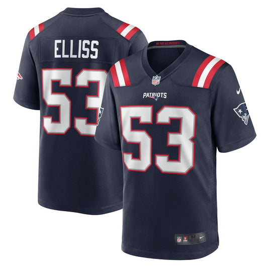 Men's New England Patriots Christian Elliss Navy Game NFL Football Jersey - view 1