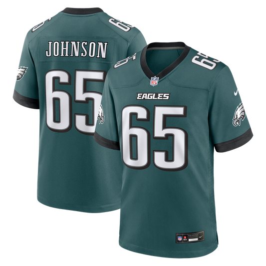 Men's Philadelphia Eagles Lane Johnson Midnight Green Team Game NFL Football Jersey - view 1