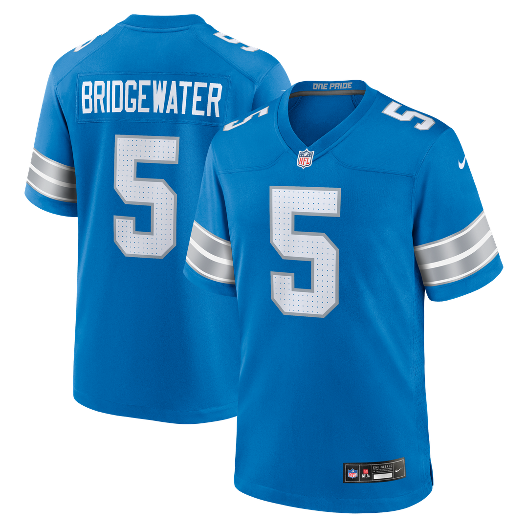 Men's Detroit Lions Teddy Bridgewater Blue Team Game NFL Football Jersey - view 1