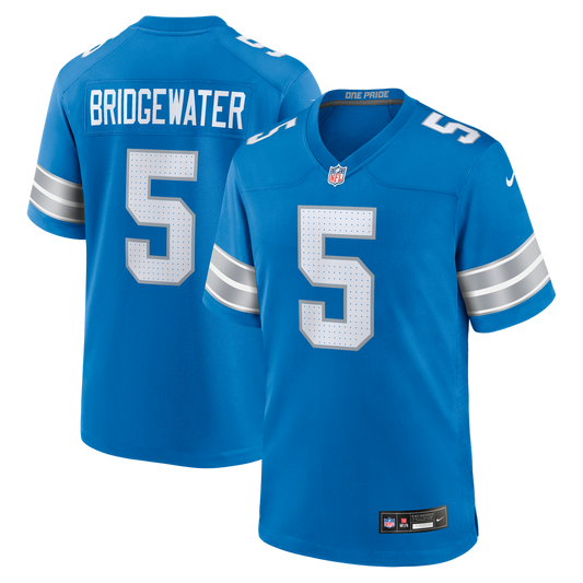 Men's Detroit Lions Teddy Bridgewater Blue Team Game NFL Football Jersey - view 1