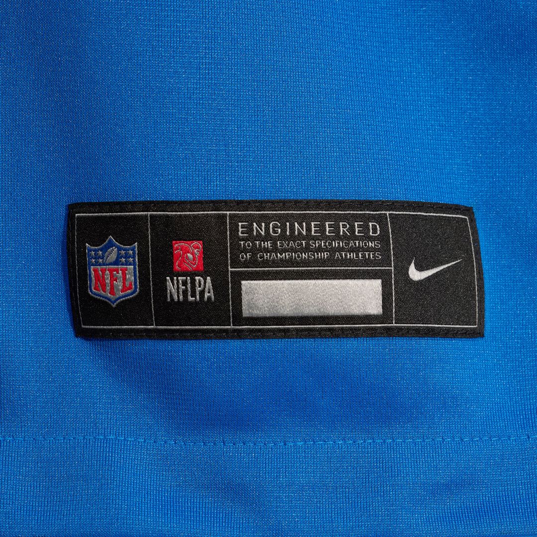 Men's Detroit Lions Sam LaPorta White White Game NFL Football Jersey - view 14