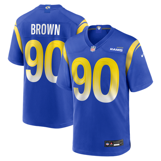 Men's Los Angeles Rams Earnest Brown IV Royal Team Game NFL Football Jersey - view 1