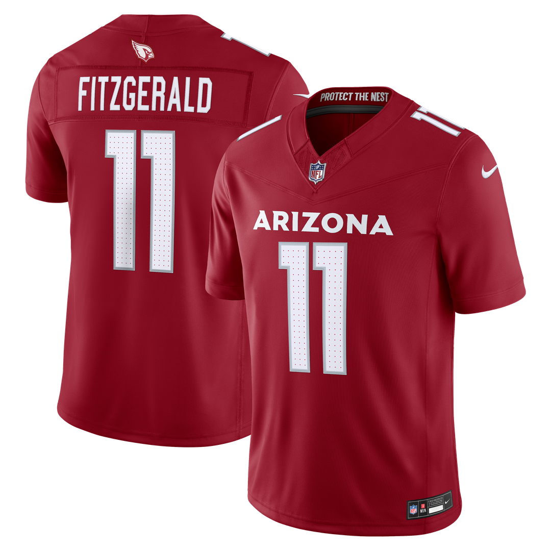Men's Arizona Cardinals Larry Fitzgerald Cardinal Stitched Retired Limited NFL Football Jersey - view 1
