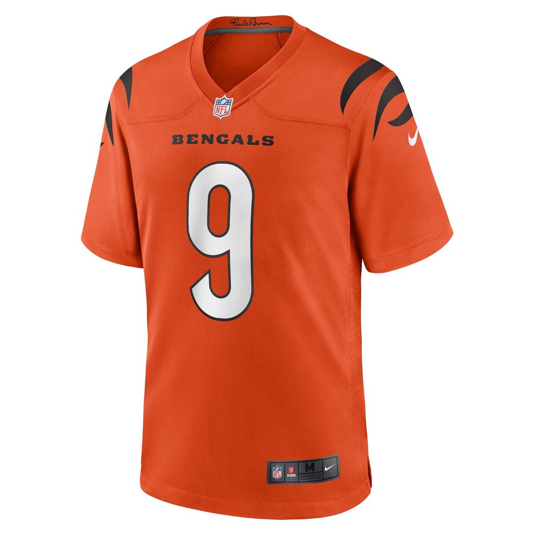 Men's Cincinnati Bengals Joe Burrow Black Player Game NFL Football Jersey - view 33