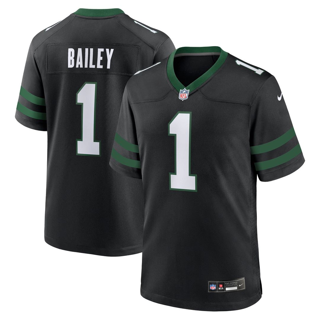 Men's New York Jets David Bailey Green Team Game NFL Football Jersey - view 13