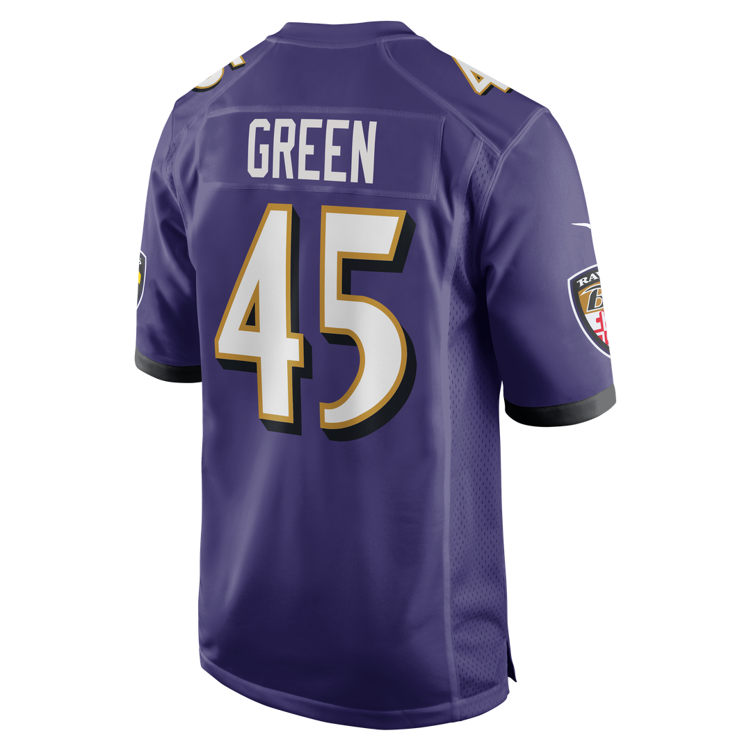 Men's Baltimore Ravens Mike Green Purple Team Game NFL Football Jersey - view 3