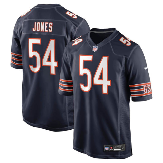 Men's Chicago Bears Logan Jones Navy Team Game NFL Football Jersey - view 1