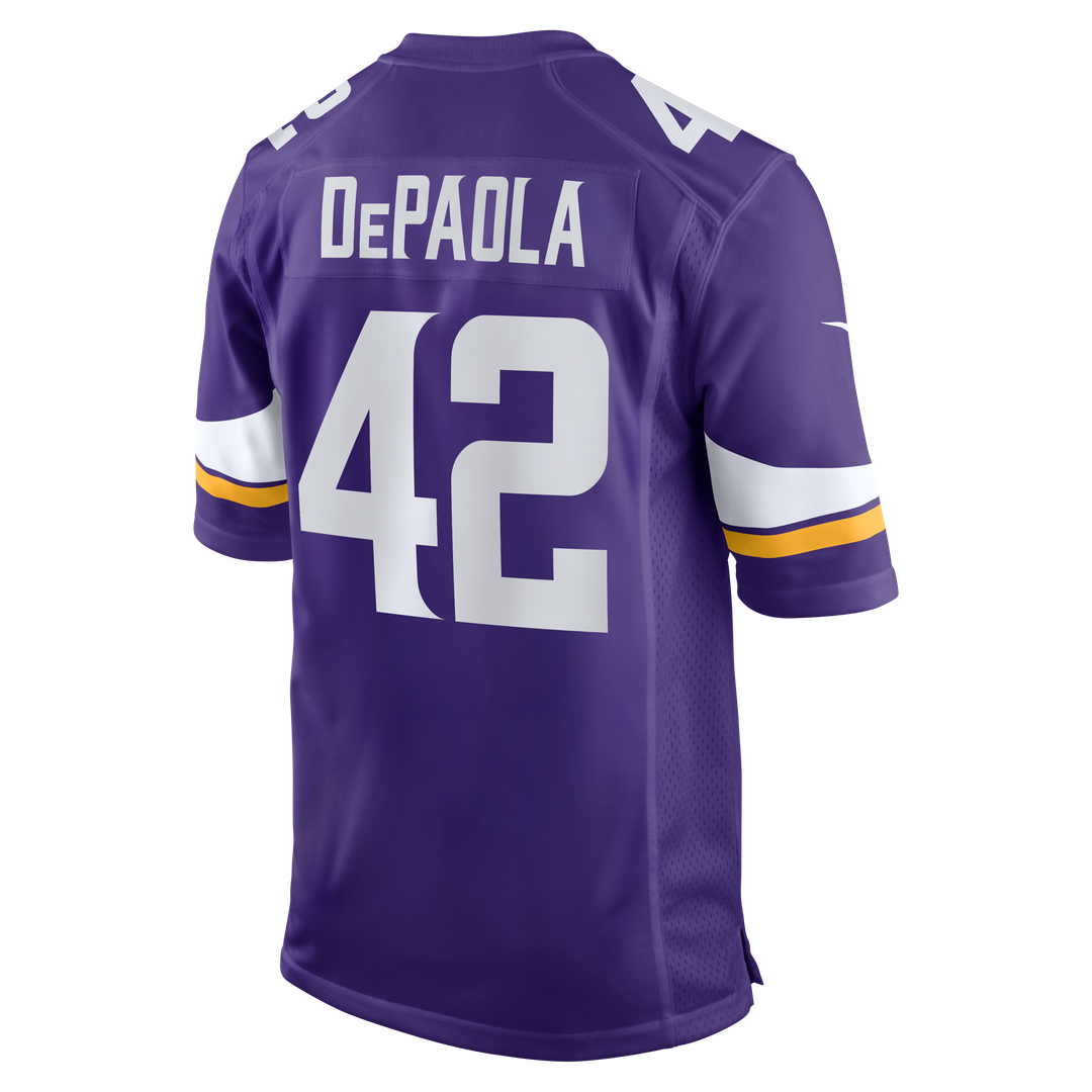 Men's Minnesota Vikings Andrew DePaola Purple Game NFL Football Jersey - view 3