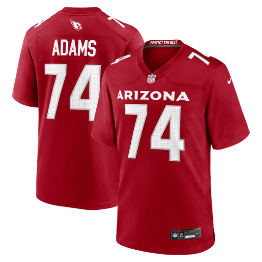 Men's Arizona Cardinals Isaiah Adams Cardinal Team Game NFL Football Jersey - view 1