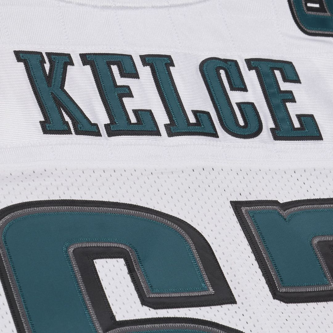 Men's Philadelphia Eagles Jason Kelce White 2011 Throwback NFL Football Jersey - view 7