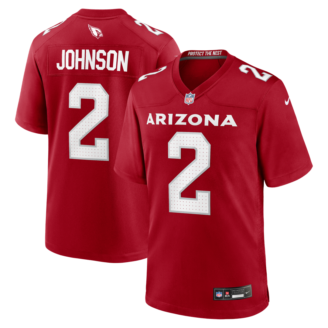 Men's Arizona Cardinals Will Johnson Cardinal Team Game NFL Football Jersey - view 1
