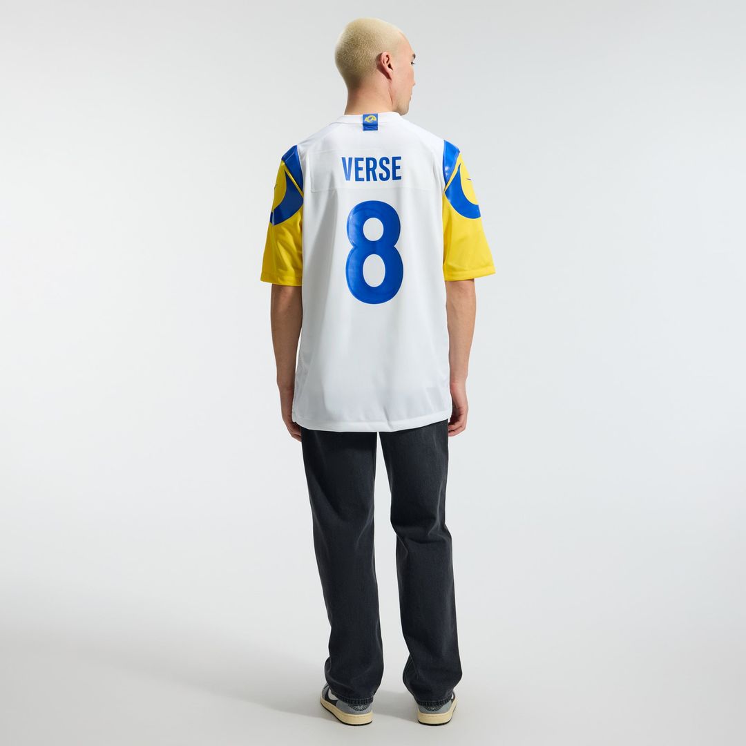 Men's Los Angeles Rams Jared Verse White White Game NFL Football Jersey - view 20