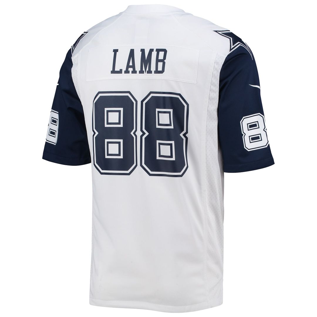 Men's Dallas Cowboys CeeDee Lamb White Alternate Game NFL Football Jersey - view 3