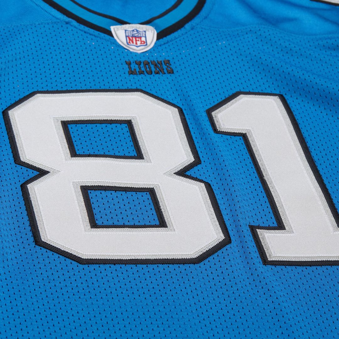 Men's Detroit Lions Calvin Johnson Black 2007 Throwback NFL Football Jersey - view 20
