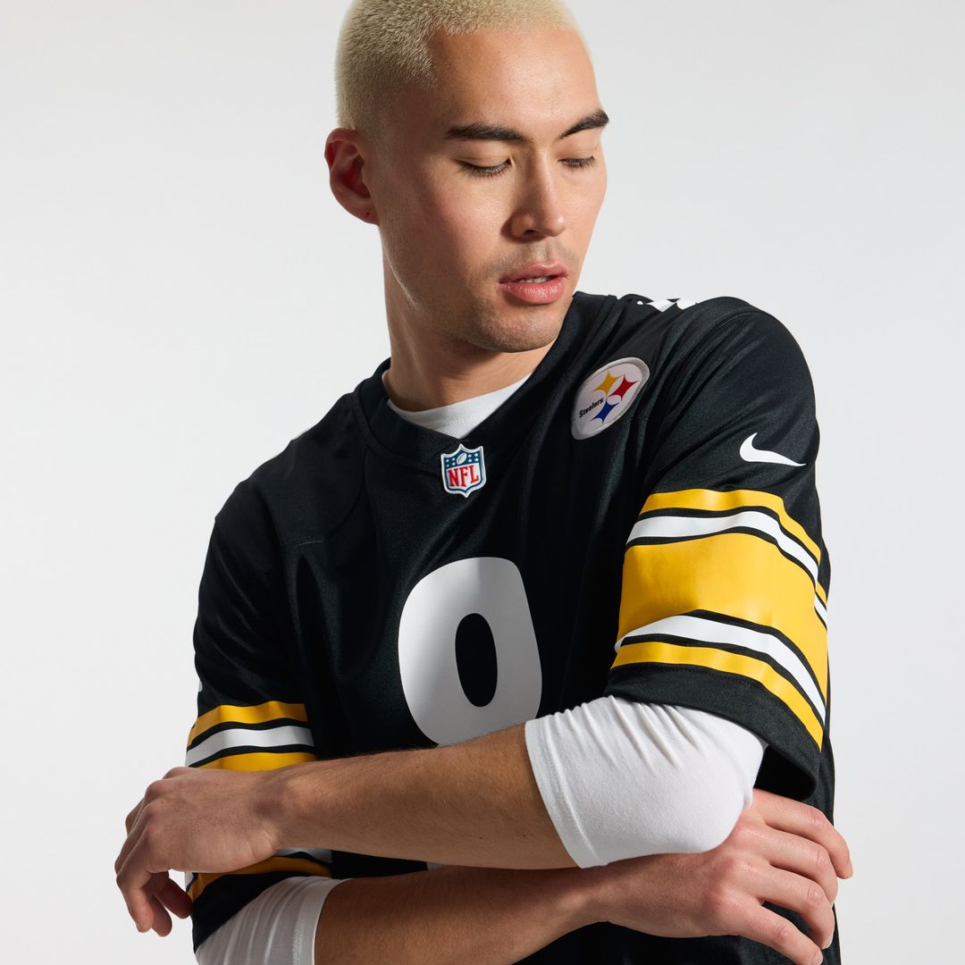 Men's Pittsburgh Steelers Aaron Rodgers Black Game NFL Football Jersey - view 11