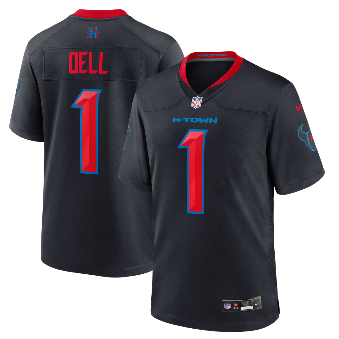 Men's Houston Texans Tank Dell Navy Alternate Game NFL Football Jersey - view 1