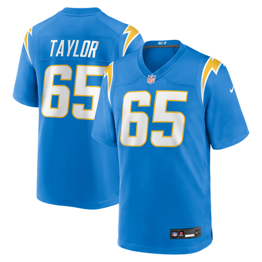 Men's Los Angeles Chargers Logan Taylor Powder Blue Team Game NFL Football Jersey - view 1