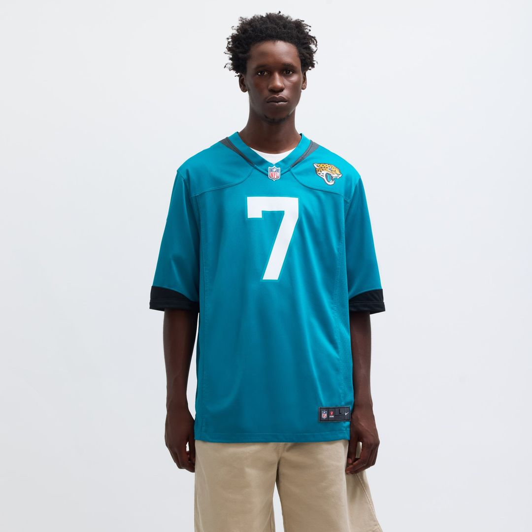 Men's Jacksonville Jaguars Brian Thomas Jr Teal Player Game NFL Football Jersey - view 4