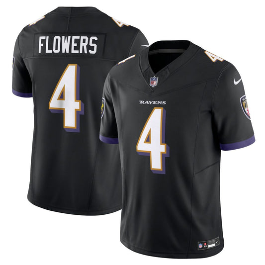Men's Baltimore Ravens Zay Flowers Black Alternate Limited NFL Football Jersey - view 1