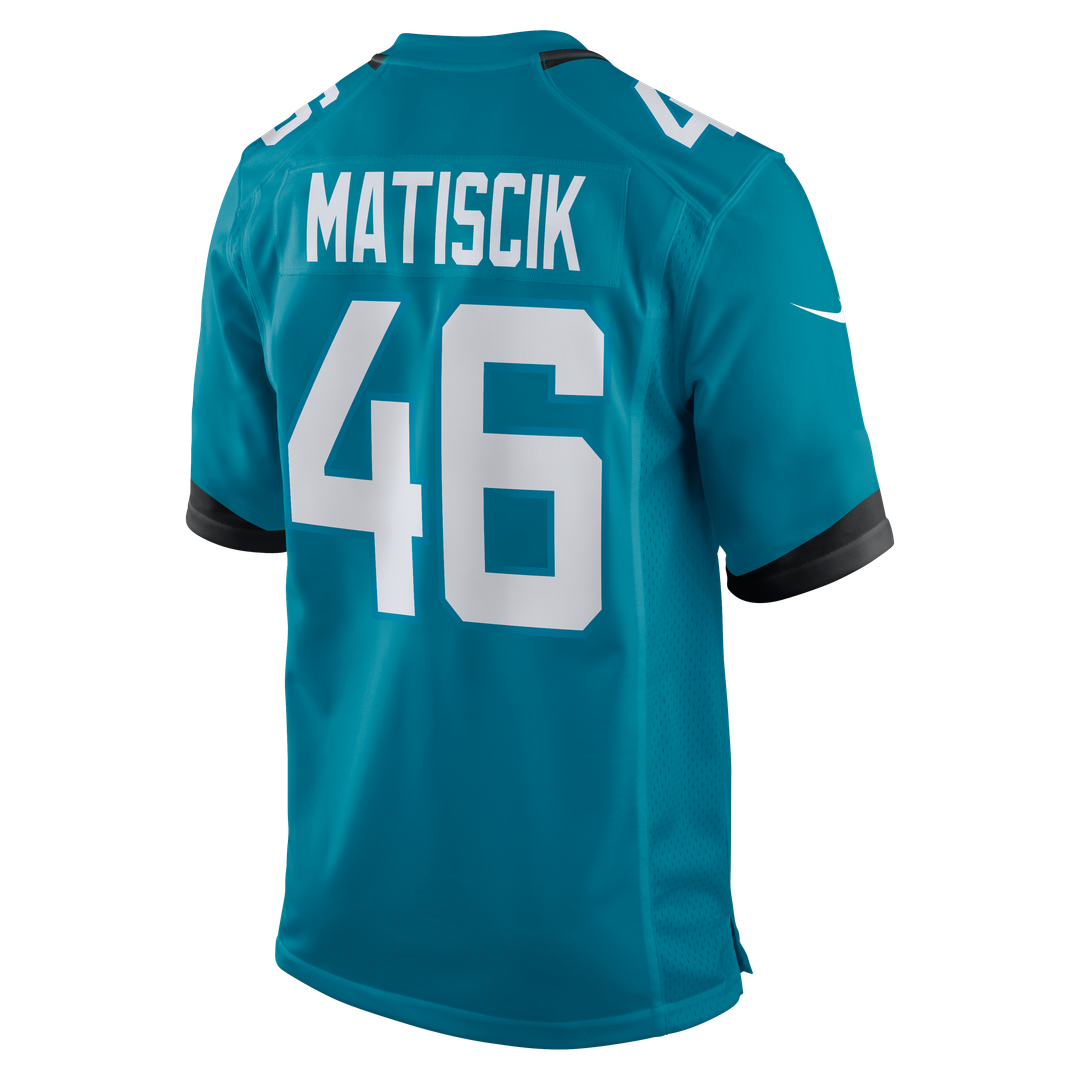 Men's Jacksonville Jaguars Ross Matiscik Teal Game NFL Football Jersey - view 3