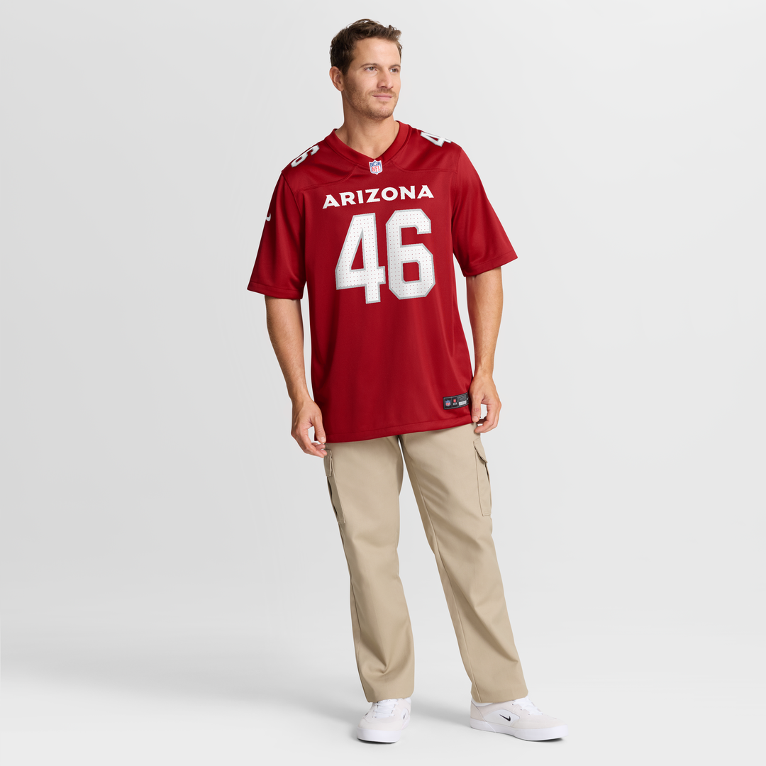 Men's Arizona Cardinals Aaron Brewer Cardinal Team Game NFL Football Jersey - view 7
