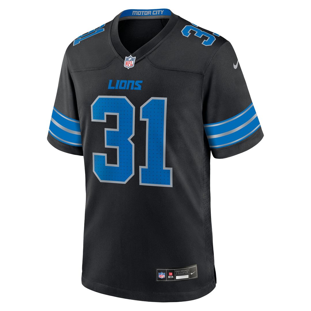 Men's Detroit Lions Kerby Joseph Blue Team Game NFL Football Jersey - view 18