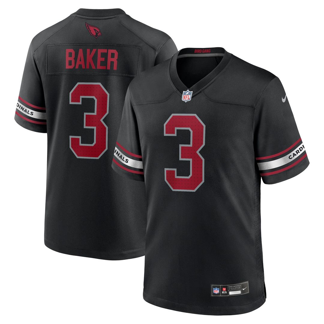 Men's Arizona Cardinals Budda Baker Black Game NFL Football Jersey - view 1