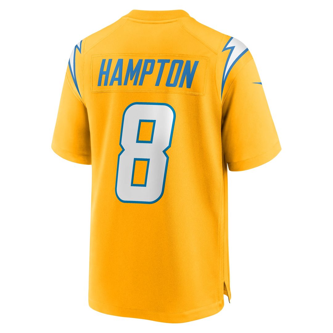 Men's Los Angeles Chargers Omarion Hampton Powder Blue Game NFL Football Jersey - view 13