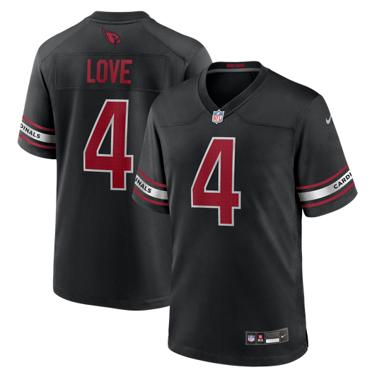 Men's Arizona Cardinals Jeremiyah Love Black Alternate Game NFL Football Jersey - view 1
