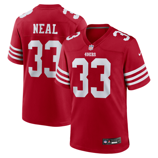 Men's San Francisco 49ers Siran Neal Scarlet Team Game NFL Football Jersey - view 1