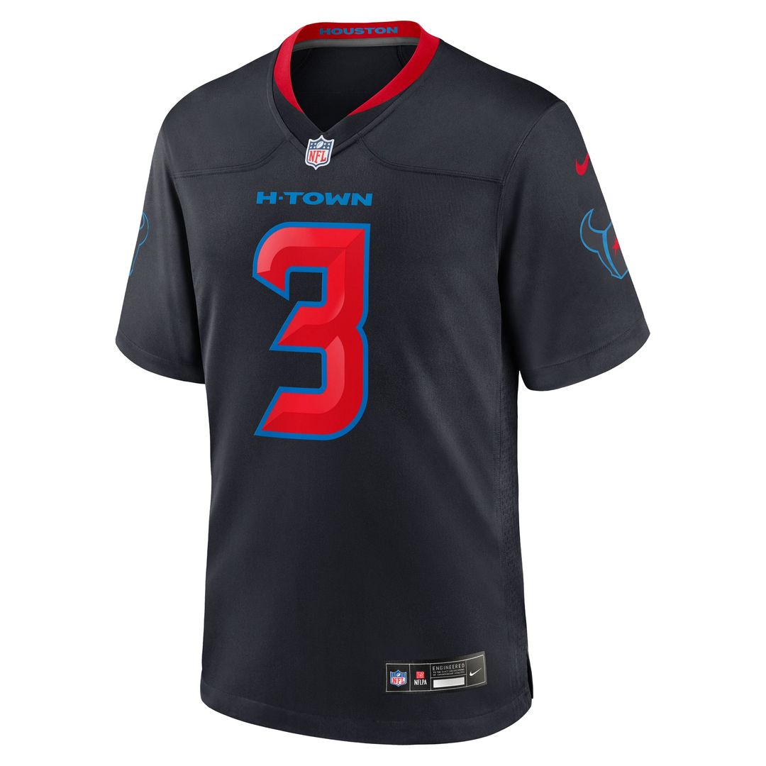 Men's Houston Texans Tank Dell Navy 2nd Alternate Game NFL Football Jersey - view 2