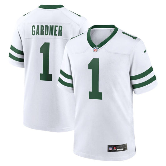 Men's New York Jets Ahmad Sauce Gardner Legacy White Game NFL Football Jersey - view 1