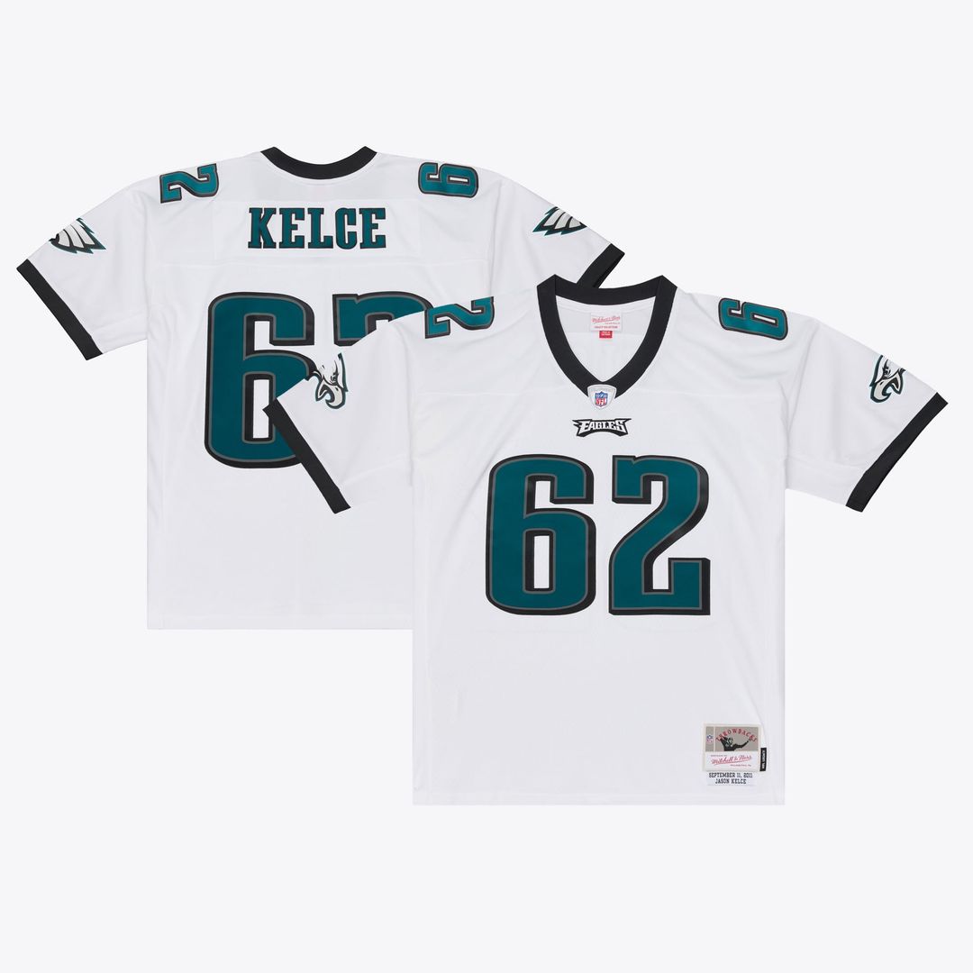 Men's Philadelphia Eagles Jason Kelce White Big & Tall 2011 Legacy Replica NFL Football Jersey - view 1