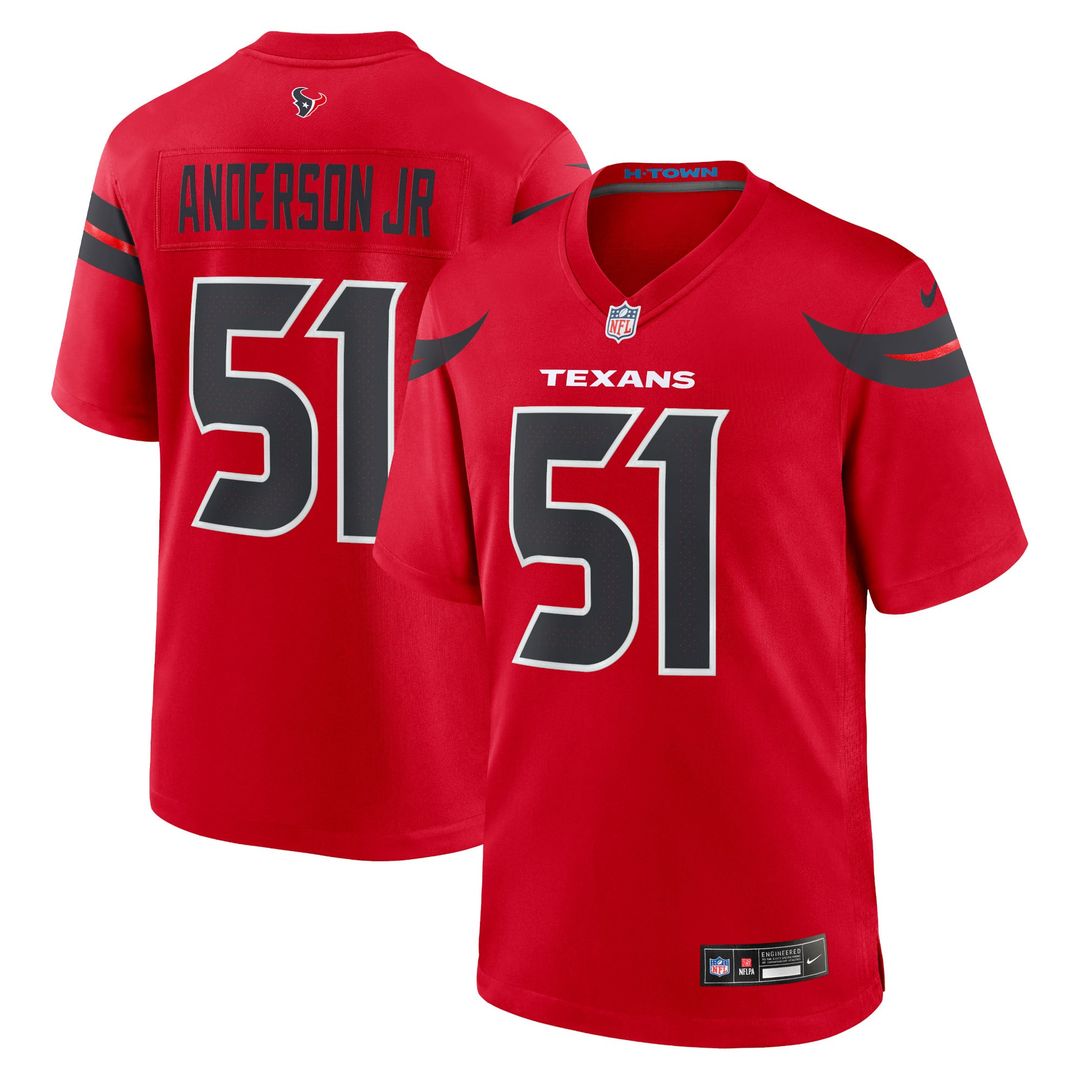 Men's Houston Texans Will Anderson Jr. Red Alternate Game NFL Football Jersey - view 1