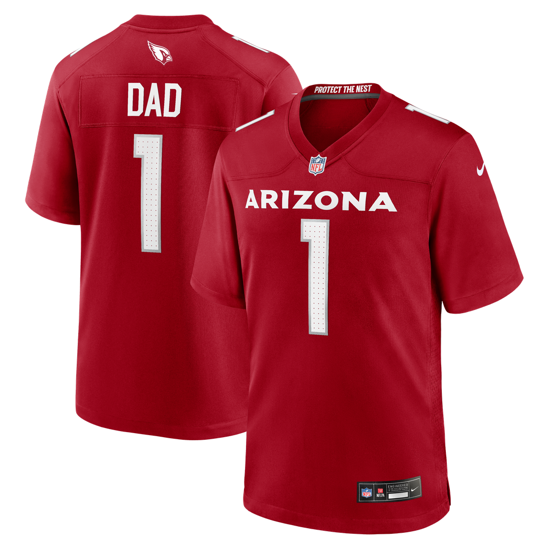 Men's Arizona Cardinals Number 1 Dad Cardinal Game NFL Football Jersey - view 1