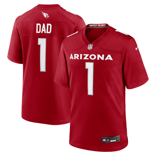 Men's Arizona Cardinals Number 1 Dad Cardinal Game NFL Football Jersey - view 1