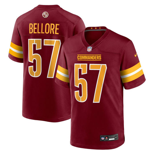 Men's Washington Commanders Nick Bellore Burgundy Team Game NFL Football Jersey - view 1